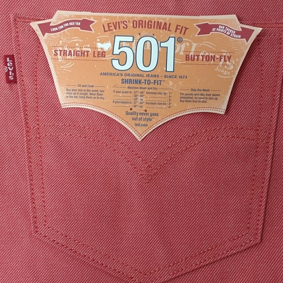 Men's Levi's 501 Button-fly Shrink-To-Fit Jeans - Picture 8 of 8